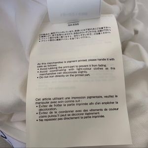 NEW SACAI x DR WOO sz 3 L White Logo Tshirt Rose